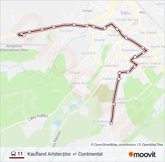 11 Bus Line Map