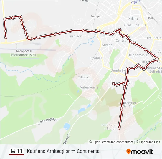 11 Bus Line Map