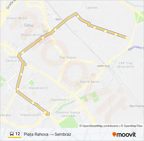 12 Bus Line Map
