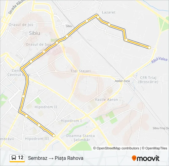 12 Bus Line Map