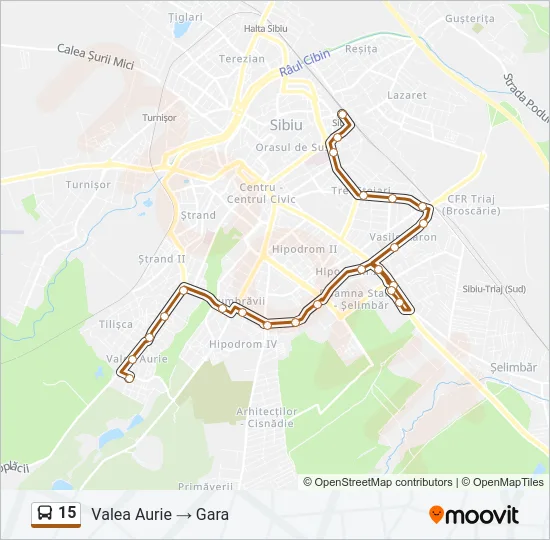15 Bus Line Map