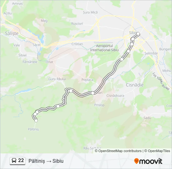 22 Bus Line Map