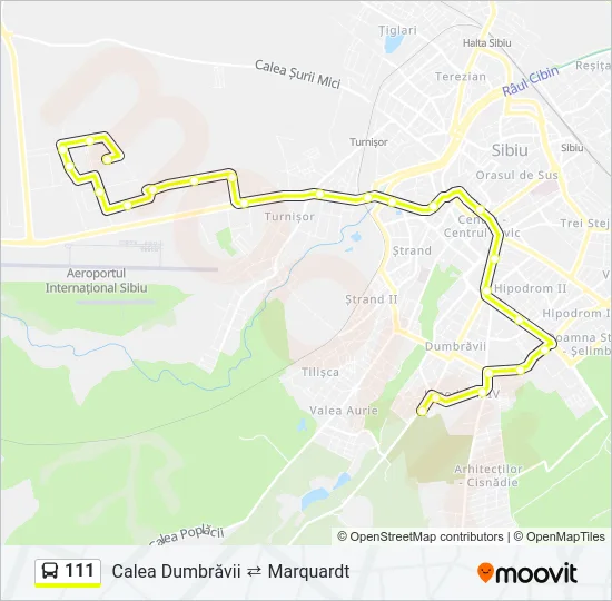 111 Bus Line Map