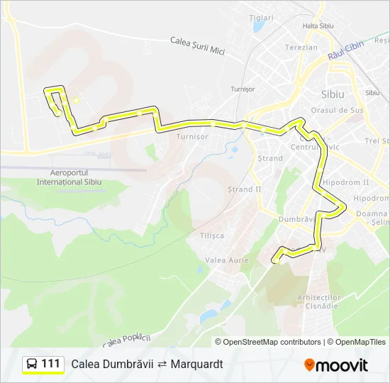 111 Bus Line Map