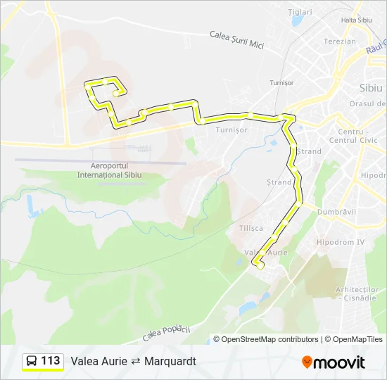 113 Bus Line Map