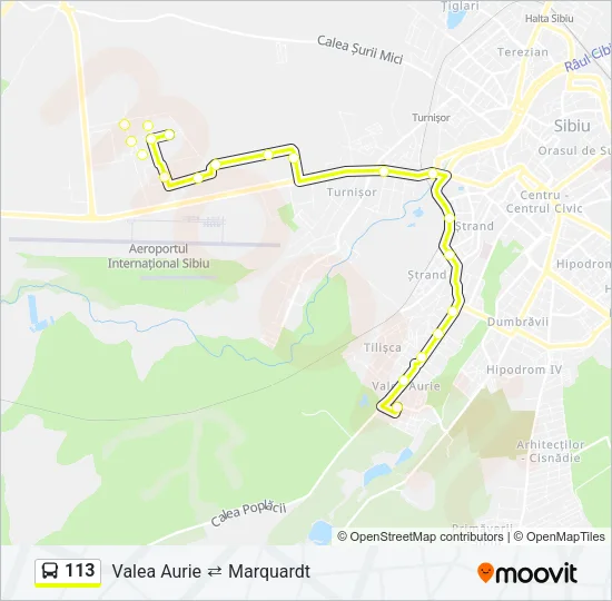 113 Bus Line Map