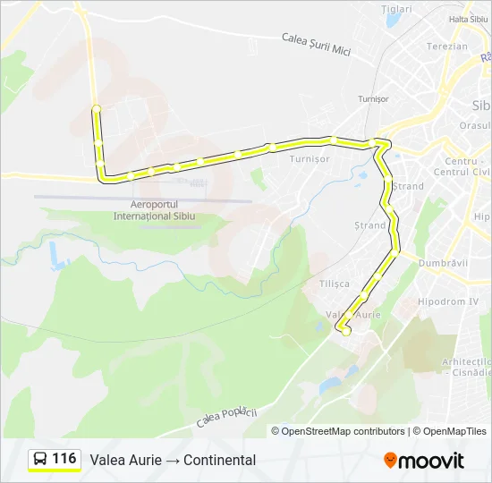 116 Bus Line Map