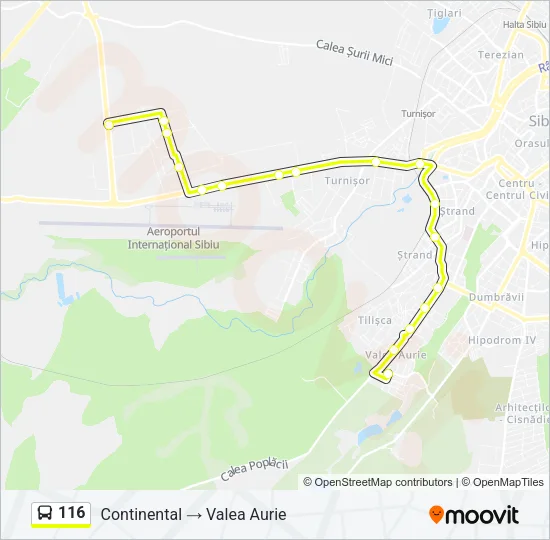 116 Bus Line Map