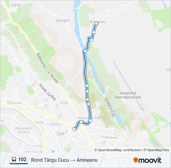 102 bus Line Map