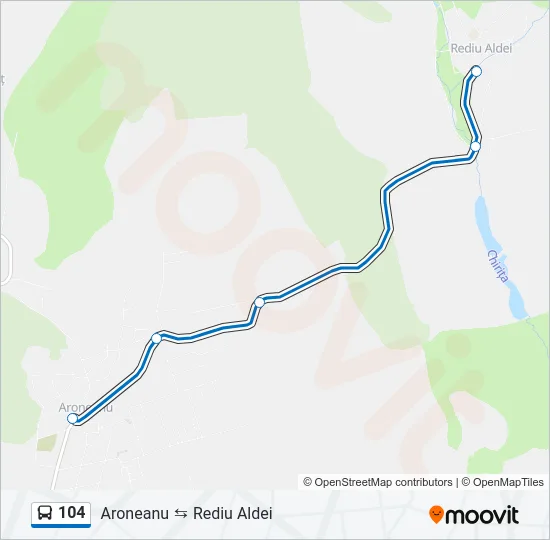 104 Bus Line Map