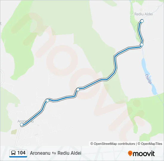 104 Bus Line Map