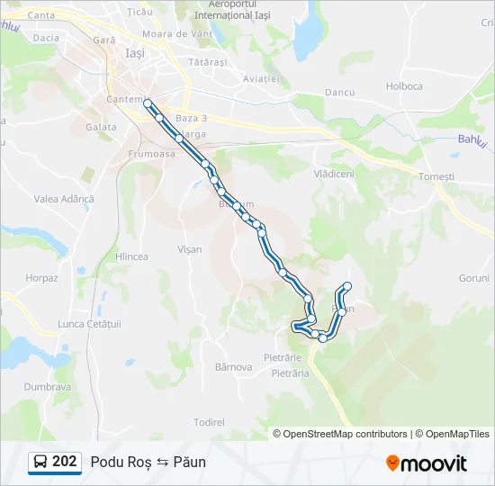202 Bus Line Map