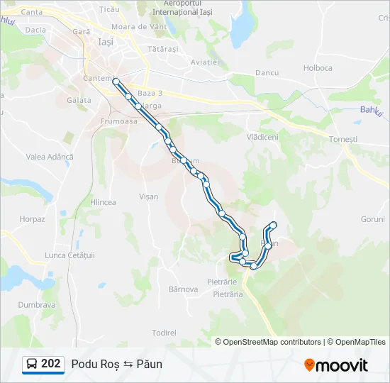 202 Bus Line Map