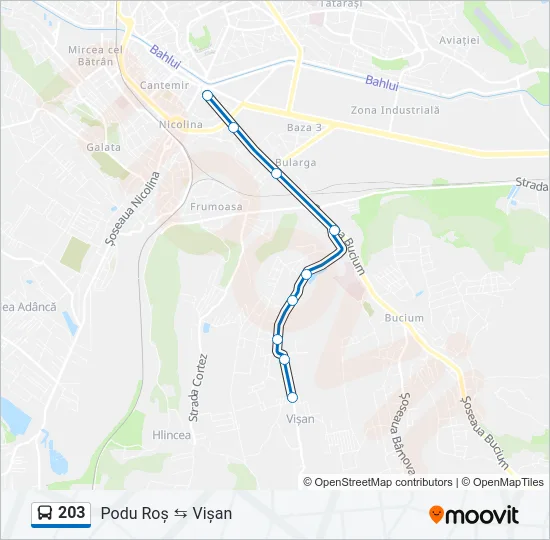 203 Bus Line Map