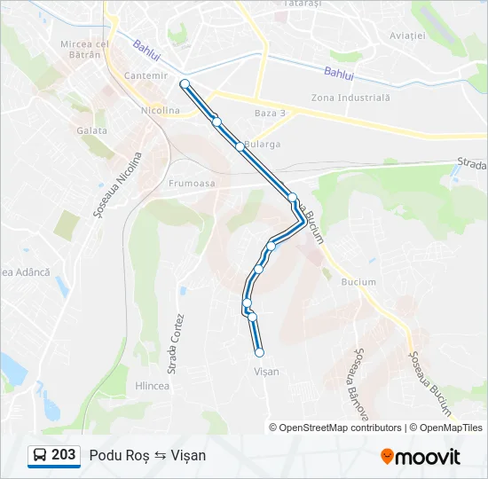 203 Bus Line Map