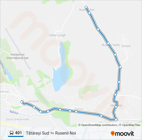 401 Bus Line Map