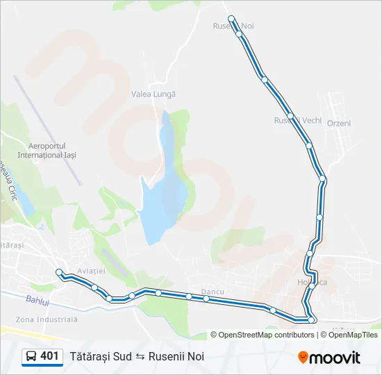 401 Bus Line Map