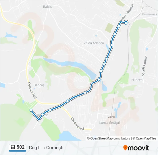502 Bus Line Map