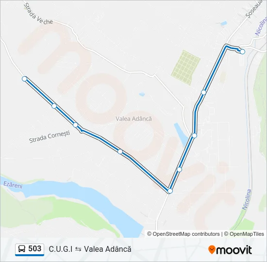 503 Bus Line Map