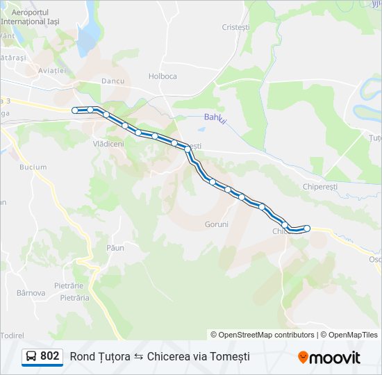 802 Bus Line Map