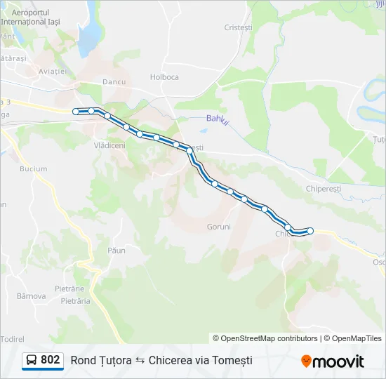 802 Bus Line Map