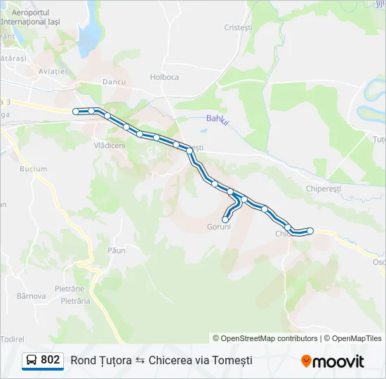 802 Bus Line Map