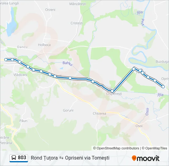 803 Bus Line Map