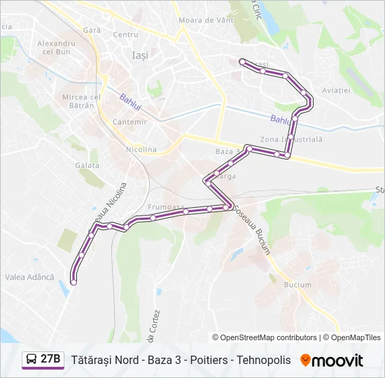 27B Bus Line Map