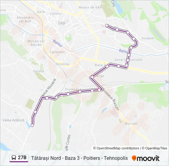 27B Bus Line Map