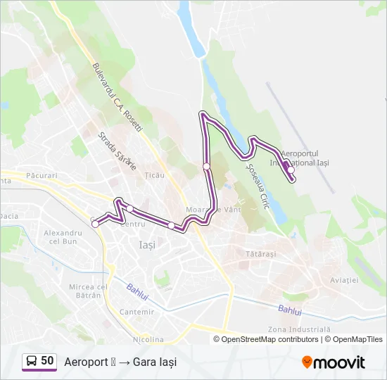 50 Bus Line Map
