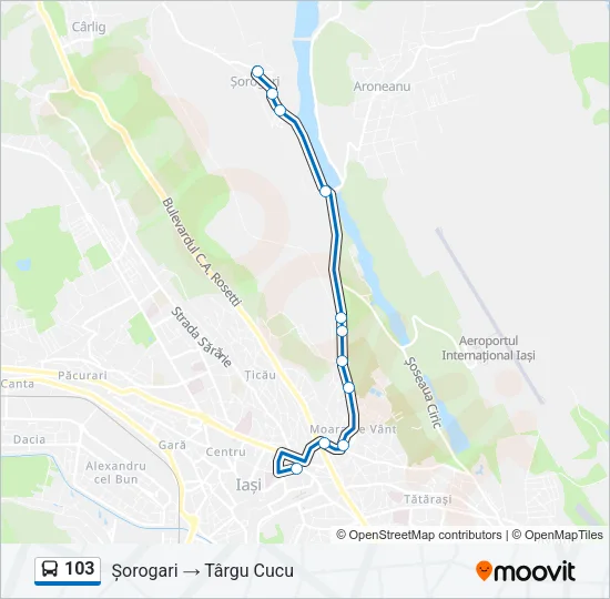 103 Bus Line Map