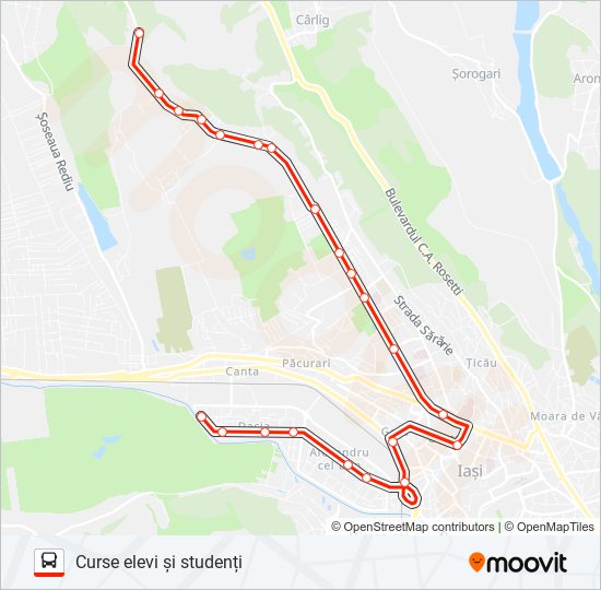 Hartă linie autobuz LINII ȘCOLARE