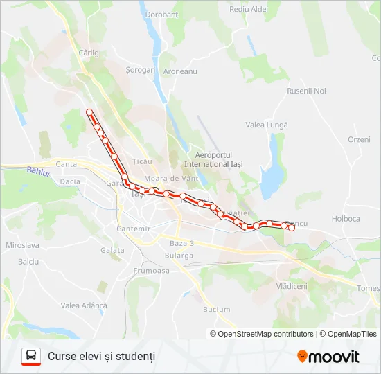 LINII ȘCOLARE Bus Line Map