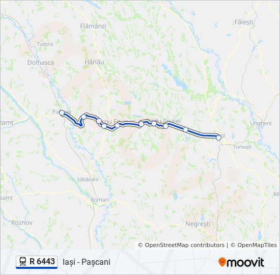 Traseu R 6443 Program StaÈ›ii HÄƒrÈ›i IaÈ™i PaÈ™cani