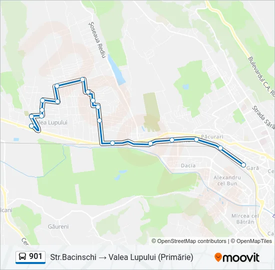 901 Bus Line Map