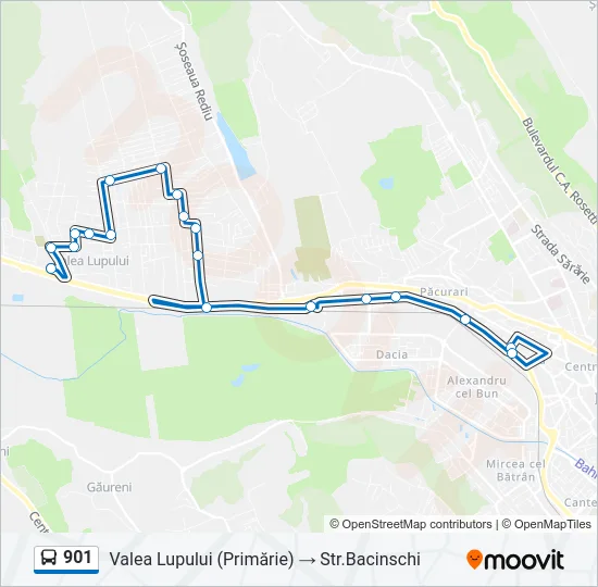 901 Bus Line Map