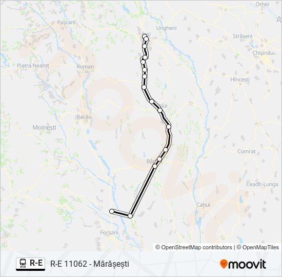 R-E train Line Map