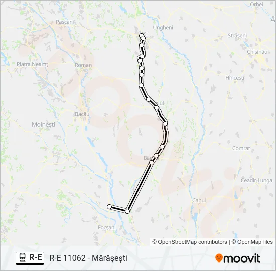 R-E Train Line Map