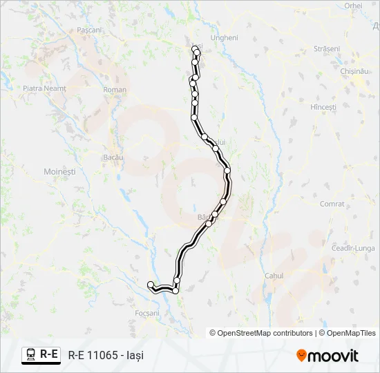 R-E Train Line Map