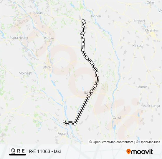 R-E Train Line Map
