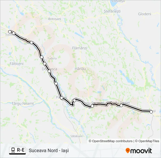R-E Train Line Map