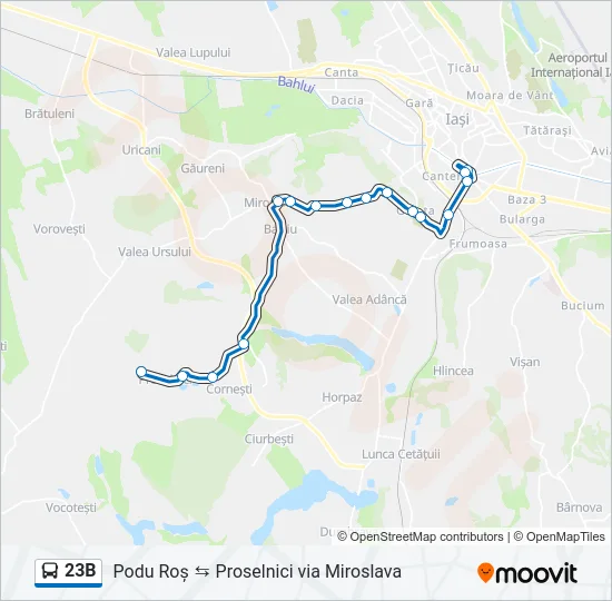 23B Bus Line Map
