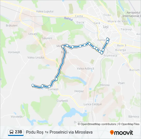 23B Bus Line Map