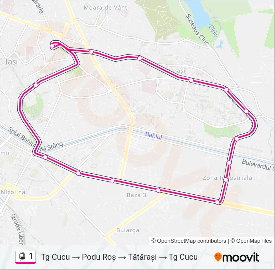1 Light Rail Line Map