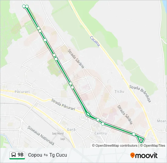 9B Bus Line Map