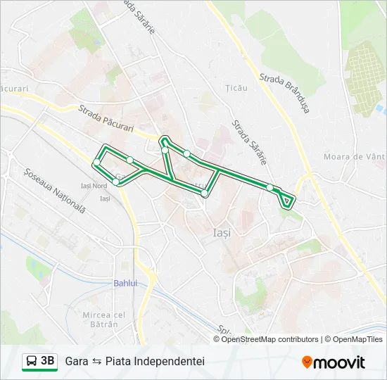 3B Bus Line Map