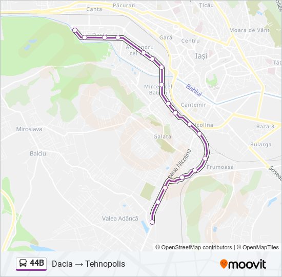 44b Route: Schedules, Stops & Maps - Dacia → Tehnopolis (Updated)