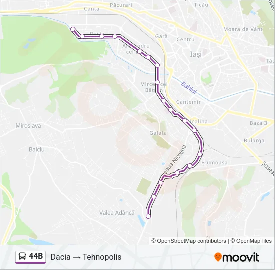 44B Bus Line Map