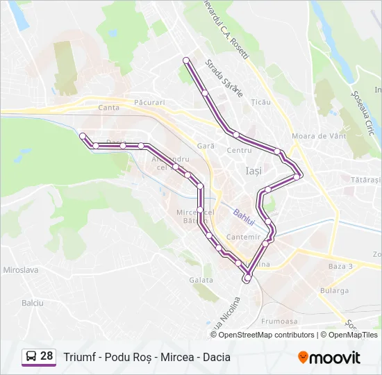28 Bus Line Map