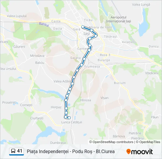 41 Bus Line Map